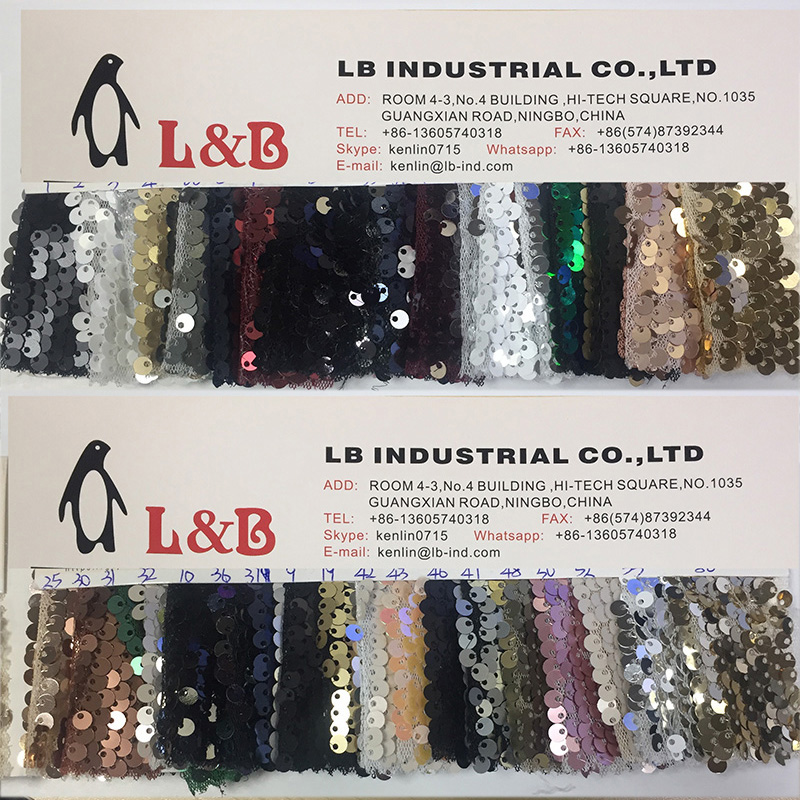 3D sequin flower trimming