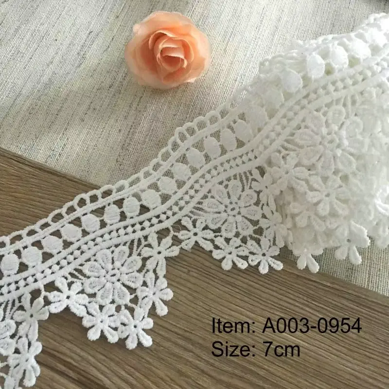 Customizable Fashionable White Milk Silk Embroidered Lace Clothing Accessories Customizable Fashionable White Milk Silk Embroidered Lace Clothing Accessories