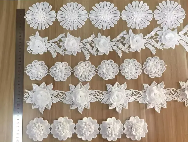 Customized White Milk Silk Embroidery Lace Vintage Chemical Lace For Wedding Dresses Shoes And Other Clothing Accessories Customized White Milk Silk Embroidery Lace Vintage Chemical Lace For Wedding Dresses Shoes And Other Clothing Accessories