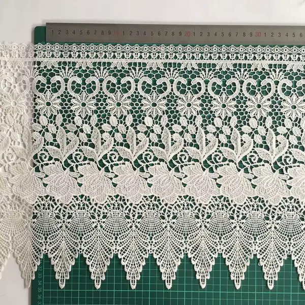 Multicolor Embroidered Lace With 3d Mesh Flowers Ribbon Beaded Tube Barcode Embroidery Lace