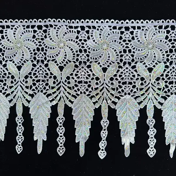 Wholesale Custom Sequin Beaded Lace Trimming Lace Embroidered With Sequins Wholesale Custom Sequin Beaded Lace Trimming Lace Embroidered With Sequins