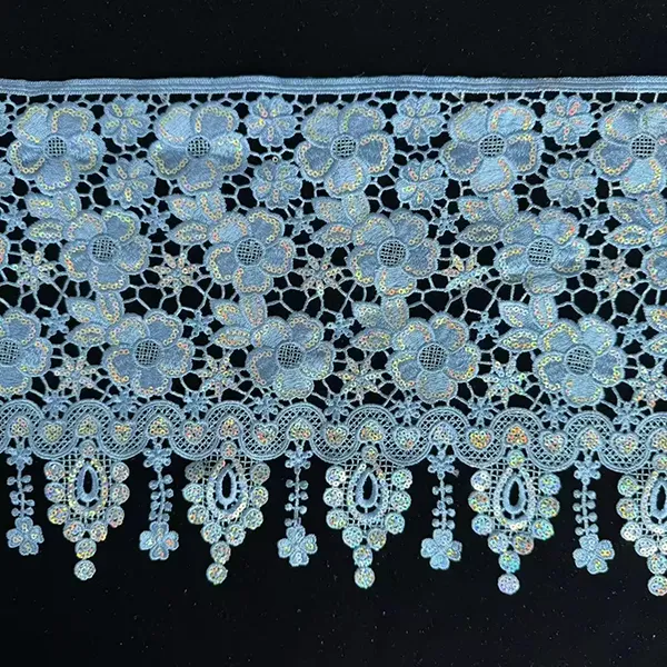 Wholesale Custom Sequin Beaded Lace Trimming Lace Embroidered With Sequins Wholesale Custom Sequin Beaded Lace Trimming Lace Embroidered With Sequins