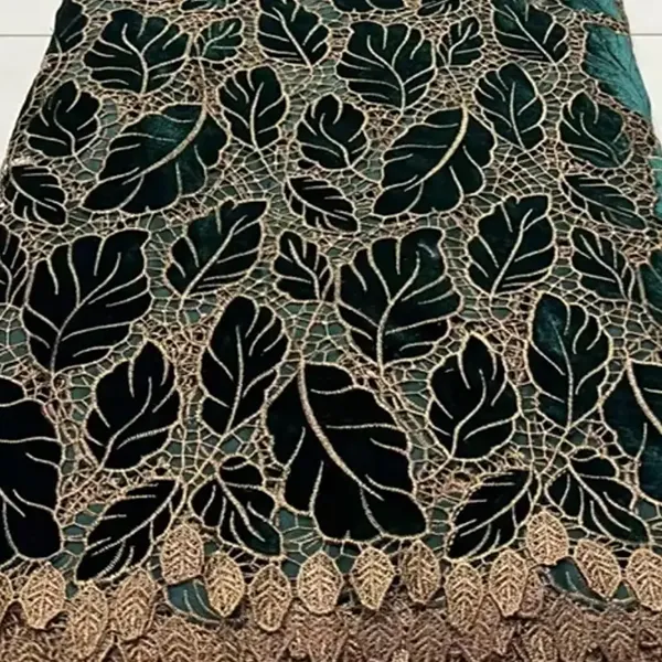 Wholesale Luxury Velvet Guipure Lace Middle East Velvet Lace Fabric Fashion High Quality Velvet Lace
