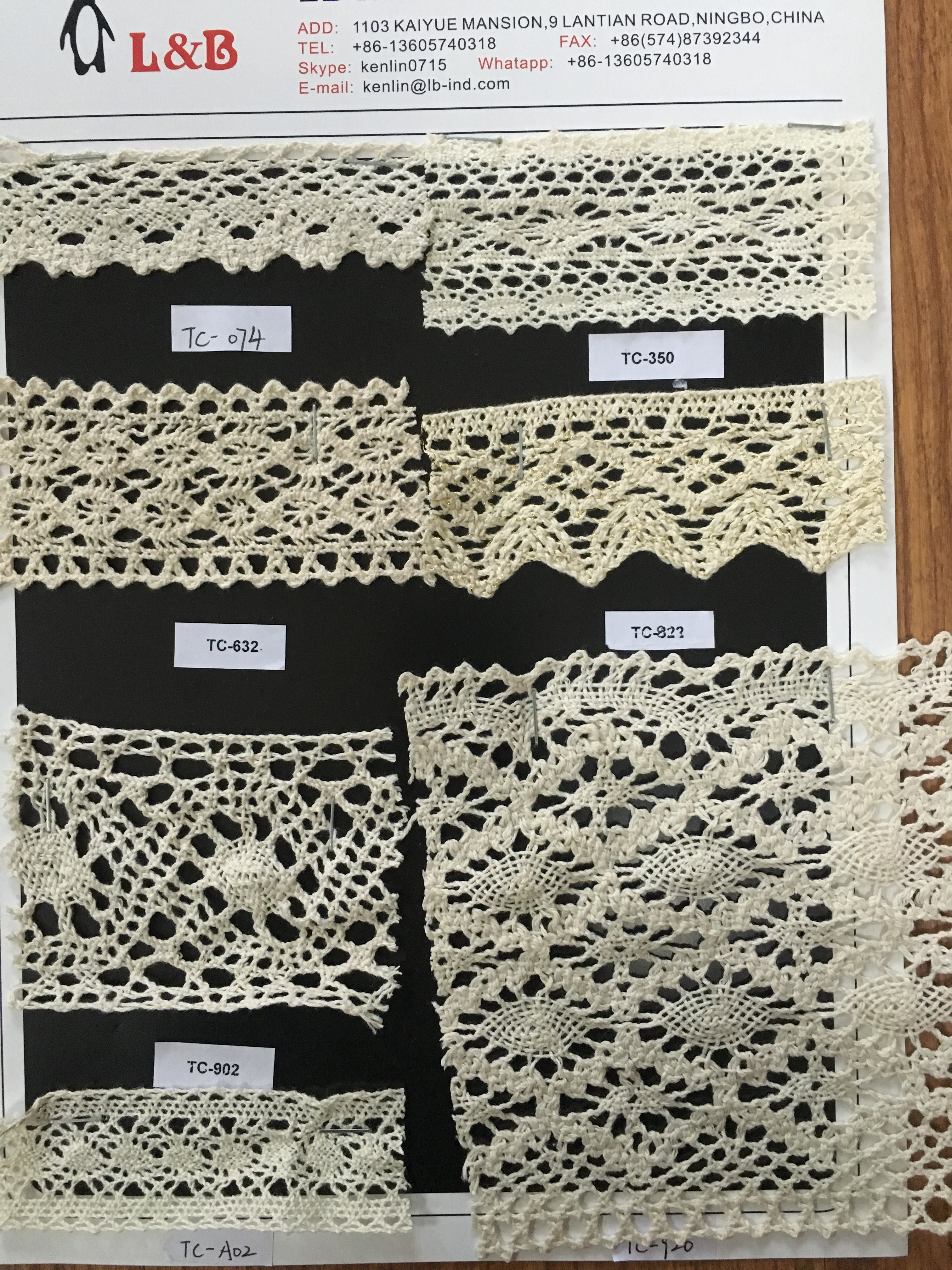 White 100% Narrow Cotton Lace Trim Crochet Embroidery Lace
