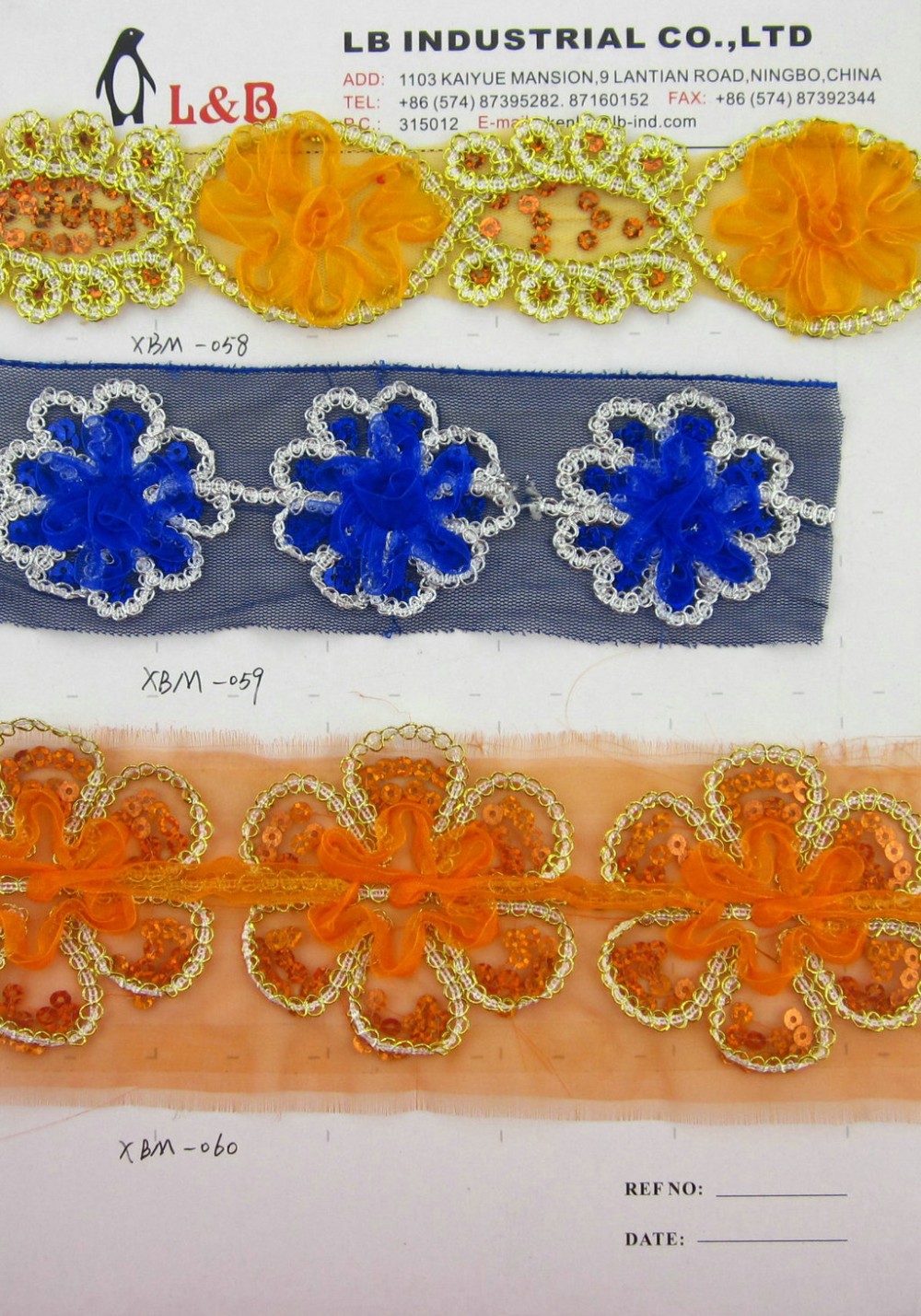 Wholesale Different Width Bling Finish Braid Elastic Sequin Lace Trim