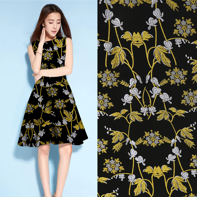 Warp Textile Printing Embroidery Fabric Jacquard Fabric for Dress